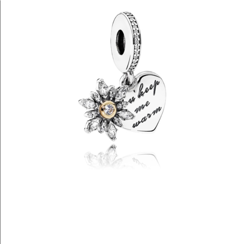Pandora Snowflake Heart Dangle Charm